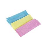 Mikrofiber Temizlik Bezi 40X40 cm 3'lü Eko Paket - Pembe - Mavi - Standart