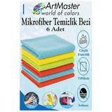 Mikrofiber Temizlik Bezi 6 Adet Renkli Mikrofiber Bez 40X40cm Mutfak Bezi Kurulama Bezi Cam Bezi Leke Tutmaz İz Bırakmaz