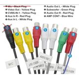 Mikrofon Girişsiz Android Multimedya Double Teypler İle Uyumlu 20 Pin Amfi Rca Kablo Demeti