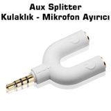 Mikrofon Kulaklık Ayırıcı Y Adaptör 3.5 MM
