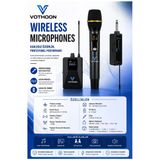 Mikrofon Seti UHF Çift Kanal Profesyonel El Mikrofonu 50-80m Menzil