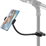 Mikrofon Standı için Telefon Tutucu, JCWINY Mikrofon Standı Telefon Tutacağı [10" Uzun Esnek Gooseneck Kolu] Mikrofon Standı için Cep Telefonu Tutacağı, iPhone, Samsung Galaxy ve daha fazlası için