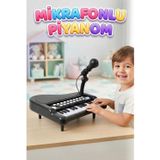 Mikrofonlu 25 Tuşlu Çoklu Müzik Sesleri Çocuk Piyano Ve Elektronik Org Eğitici Öğretici Oyuncak