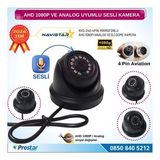 Mikrofonlu AHD 1080P ve Analog Pal Çevrilebilir 4 Pin Plastik Dome Araç Kamerası