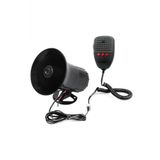 Mikrofonlu Konusmali 3 Sesli Siren Megafonlu Hoparlor Oto Ambulans Itfaiye Sireni 12V 100W