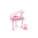 Mikrofonlu, Tabureli Oyuncak Piyano Çocuklar İçin Eğlenceli Müzik