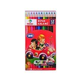 Mikrogold 1/2 Boy Kuru Boya Kalemi 12 Li - Kırmızı