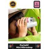 #Mikroskop Çocuk Eğlenceli Gözlem Profesyonel Yüksek Çözünürlük Optik Mercek Portatif Mini Mikroskop