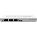 Mikrotik CRS326-24G-2S+RM Ağ Anahtarı L2 Gigabit Ethernet (10/100/1000) Gri Ethernet Üzerinden Güç (Poe) - Beyaz