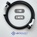 Mikrovolt Elektrikli Araç Şarj Kablosu 7kw (5metre)