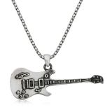 mikudesign 925 Ayar Gümüş Elektro Gitar Erkek Gümüş Kolye MKTB-T3851