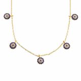mikudesign 925 Ayar Gümüş Nazarlı Şans Bayan Gümüş Kolye MKTB-T6279