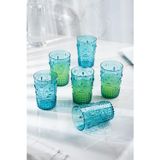mikudesign Akrilik Aquamarin 6'lı Kısa Bardak & Su Meşrubat Kahve Yanı Bardağı 400 ml ( Cam Değildir )