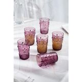 mikudesign Akrilik Mürdüm 6'lı Kısa Bardak & Su Meşrubat Kahve Yanı Bardağı 400 ml ( Cam Değildir )