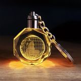 mikudesign Dünya Tasarımlı Renk Değiştiren Kristal Anahtarlık - Pilli Işıklı - Şık Tasarım 1766574362210