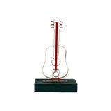 mikudesign Obje Gitar Ahşap Standlı Biblo Dekoratif Ev Ofis Hediyelik MKTB-Knm-C0151