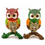 mikudesign Taşlı Baykuş Tekli Biblo