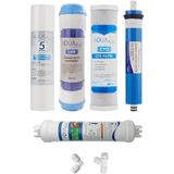 Mil Su Açık Kasa Su Arıtma Cihazı 5'li Filtresi Gaclı Aquaflo Membran Set