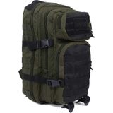 Mil-Tec Ranger Assault Pack - Sağlam Dayanıklı Hafif Çok Yönlü Taktik Açık Hava Kamp Yürüyüş Sırt Çantası Ayarlanabilir Yastıklı Omuz Askıları ve MOLLE Halkaları, Yeşil/Siyah, 20L