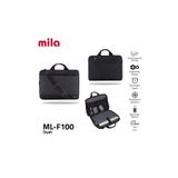 Mila Classone 13,14,15.6" Mila Laptop Çantası,Lenovo,Hp,Asus,Macbook,Mac Air Uyumlu - Siyah ML-F100