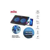 Mila Classone Mila Serisi RGB Işıklı, 2 Büyük Fan, Telefon Standı,2 USB Notebook Soğutucu Stand M2 R-TYPE