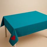 Mila Craft %100 Pamuk, Oyun Masa Örtüsü, Çuha. Kupa, Maça, Karo, Sinek Desenli. Okey, Poker, Tüm Kart Oyunları Için Örtü - Yeşil - 140 x 180 cm