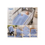 MİLABABY %100 Pamuk Waffle Bebek Pike 115x130 cm Çok Amaçlı Bebek Örtüsü Bebek Battaniyesi Kundak Pikesi Kundak Pike Çocuk Pikesi Mavi