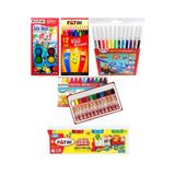 MİLACOLOR Fatih Boya Seti Kuru Boya Pastel Boya Keçeli Boya Sulu Boya 4 lü Oyun Hamuru