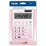 MILAN 151812IBGPBL ANTİBAKTERİYEL PEMBE 12 HANELİ HESAP MAKİNASI