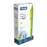 Milan 176552212 P1 Touch Yeşil 12 Adet Tükenmez Kalem