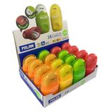 Milan 4705116 Capsule Fluo 16 Adet Kalemtıraş/Silgi