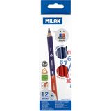 Mılan 702612 Maxı Çift Uçlu Kuru Boya Kalemi (5mm Uç) - 12'li - Siyah - yok