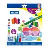 Milan 722612 Maxi Jumbo Üçgen 12'li Kuru Boya