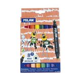 Milan 80090 Çift Uçlu Maxi Bicolor Keçeli Kalem 8'Li