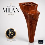 Milan Ahşap Mobilya Ayağı 16 Cm 1 Adet Koltuk Kanepe Baza Sehpa Tv Ünitesi Modern Dekoratif Ayak