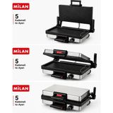 Milan Elektrikli Çok Amaçlı Multigrill Lahmacun Makinesi