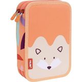 Milan Fun Animals Çift Bölmeli Dolu Kalem Kutusu - Turuncu (36 Parça Set) - 1 Adet