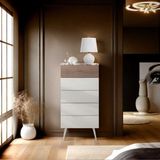 Milano 5 Çekmeceli Şifonyer - Vizon/zebra 60X121X44 cm - Bej