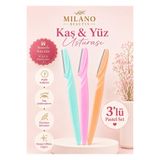 MİLANO BEAUTYS 3'lü Kaş-Yüz Tüy Alma Ustura