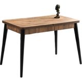 Milano Kelebek Diş Budak Desen Açılır 120X70 Masa (Açılımış Ölçüsü 150X70) - Dışbudak - 120 x 70