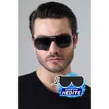 MİLANO KORS Erkek Antrasit Metal Çerçeve Detay Siyah Cam Güneş Gözlüğü