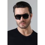 MİLANO KORS Erkek Siyah Çerçeve Siyah Cam Metal Kenar Detay Güneş Gözlük