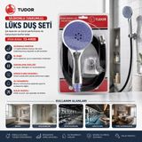 Milano Vakumlu - Silikon Lüks Duş Seti Duş Başlık=Mix Silikon Hortum=1.5Mt Mafsal=3 Kademe (2818)