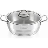 Milanor Aster 24 cm Basık Tencere - Inox