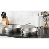 Milanor Aster Paslanmaz Çelik Tava Seti – 24 Cm, 26 cm - 24 - 26 - Gümüş