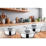 Milanor Defne 6 Parça Sahan - Inox - 16CM-18CM-20CM