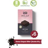 Milat Çikolata Milat Bitter Dolgulu Çikolata 6 × 60 g - 1 Adet