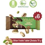 Milat Çikolata Milat Fıstıklı Bitter Tablet Çikolata 6 × 70 g - 1 Adet