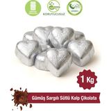 Milat Çikolata Milat Gümüş Sargılı Special Sütlü Kalp Çikolata 1 Kg. - 1 Adet