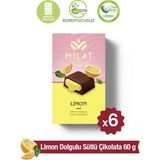 Milat Çikolata Milat Limon Dolgulu Sütlü Çikolata 6 × 60 g - 1 Adet